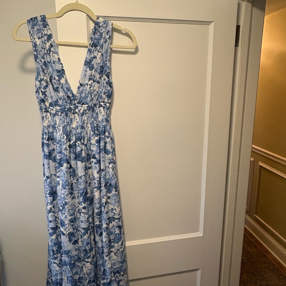 Abercrombie & Fitch Blue Floral Maxi Dress